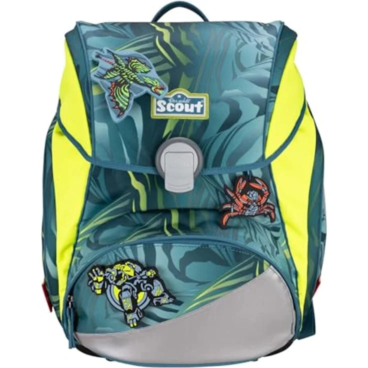SCOUT Alpha Set 4-teilig Action, Schulranzen mit reflektierenden Elementen, 28 x 40 x 17 cm – Bild 2