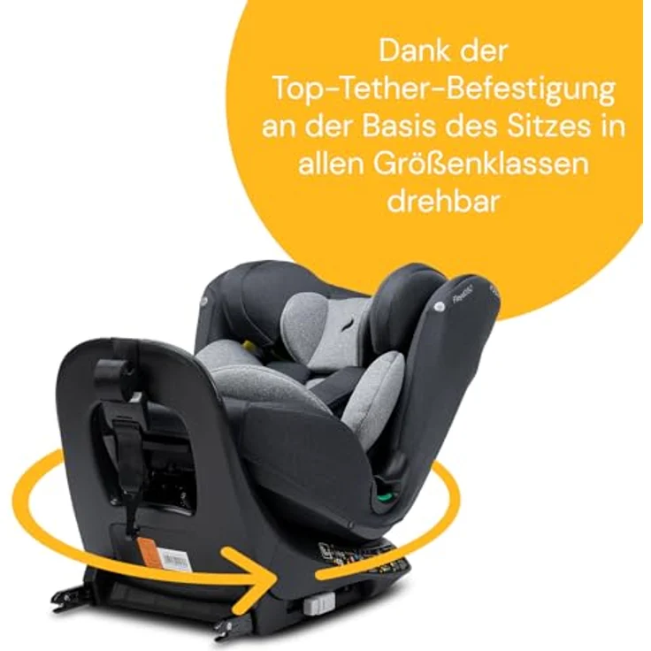 Osann Autokindersitz Floyd360, 360° drehbar mit Isofix und Top-Tether, für Kinder von 40 cm bis 150 cm, ab Geburt bis 12 Jahre – Bild 3