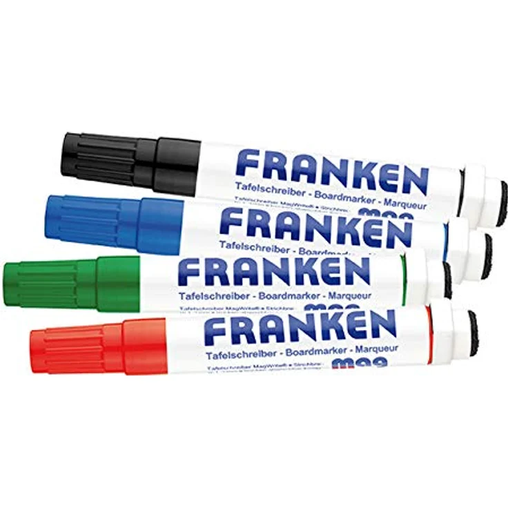 FRANKEN KombiMarker Whiteboard Marker, 1-3mm Strichstärke, geruchsneutral, schwarz – Bild 2