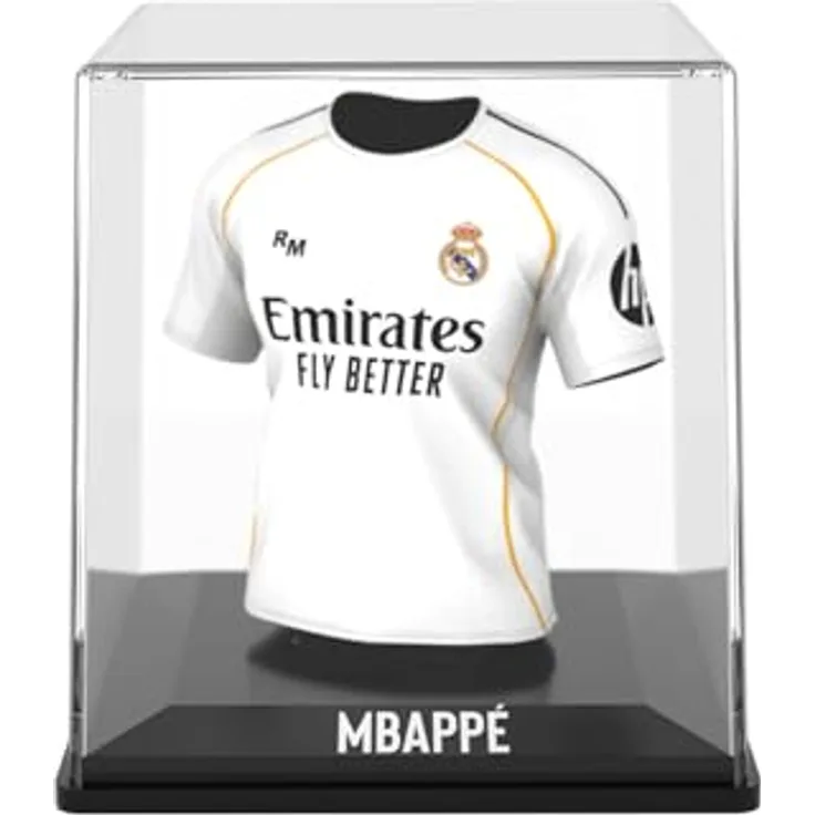 Banbotoys Mini-T-Shirt-Figur von Real Madrid Mbappe, detailreiche Sammelfigur, 9,5 cm hoch