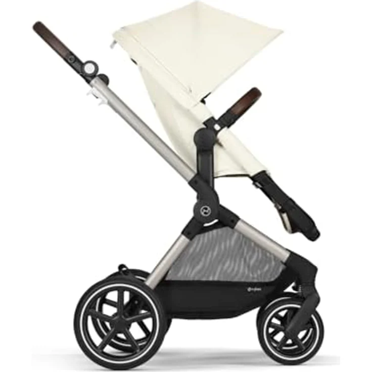 CYBEX Gold Kinderwagen EOS Lux 2-in-1, Reisesystem, Ab Geburt bis 22 kg (ca. 4 Jahre), Seashell Beige – Bild 3