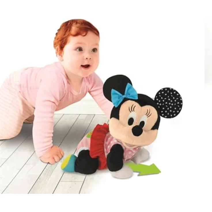 Clementoni® Plüschfigur Disney Baby, Minnie - Krabbel mit mir, interaktive Melodien und Tierlaute, mit Sound – Bild 2