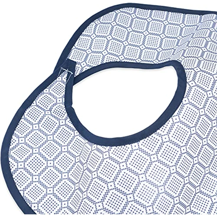 Sensalou Lätzchen für Erwachsene, Ess-Schürze in Hellblau, wasserdicht und waschbar, 90x45 cm – Bild 6