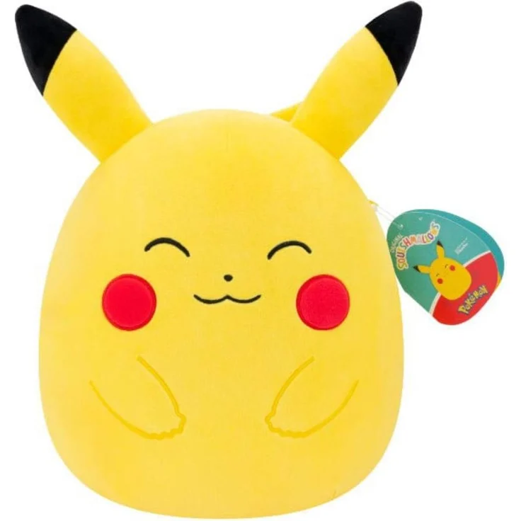 Jazwares Squishmallows Pokémon Pikachu, 25 cm Plüsch-Kuscheltier aus hochwertigen Materialien, waschbar