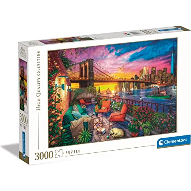 Clementoni 33552 Collection-Manhattan Balcony Sunset, Puzzle 3000 Teile Für Erwachsene Und Kinder 10 Jahren, Geschicklichkeitsspiel Für Die Ganze Familie, Mehrfarbig – Bild 2