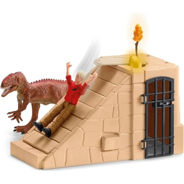 Schleich Dino Tempel Eroberung Mega-Set (42656) mit modularer Spielstruktur, inkl. 2 Dinosaurier und Figur Flynn, ca. 135 x 75 x 33 cm – Bild 3
