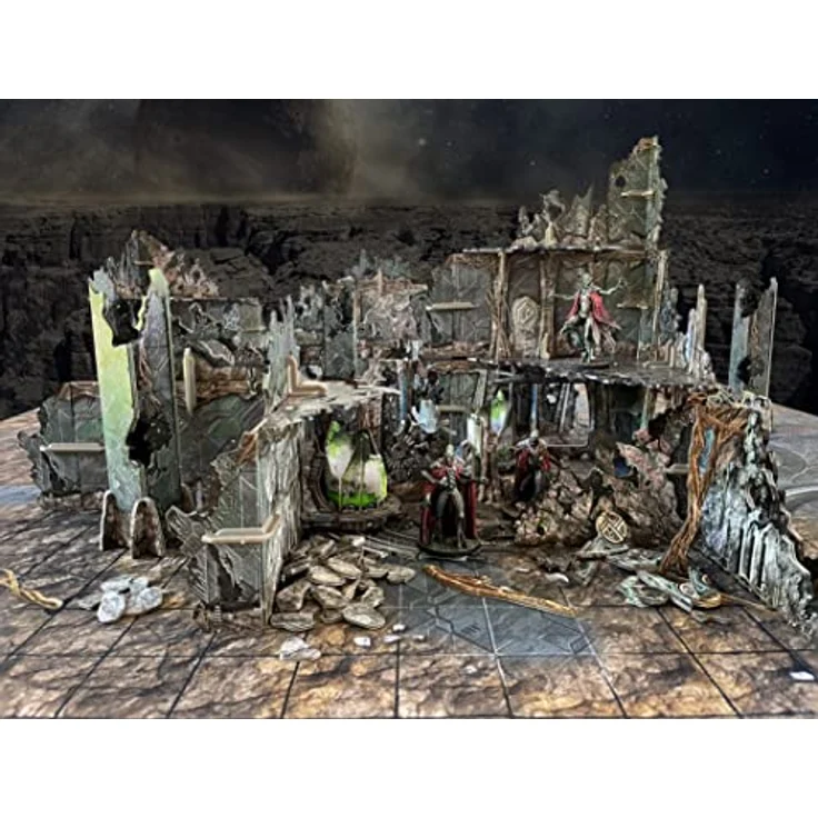 Battle Systems Ruined Catacombs, Modulares 3D Sci-Fi Terrain für 28mm-35mm Miniaturen, inkl. 147 Teile und 600mm Neopren-Spielmatte, kein Malen erforderlich – Bild 3