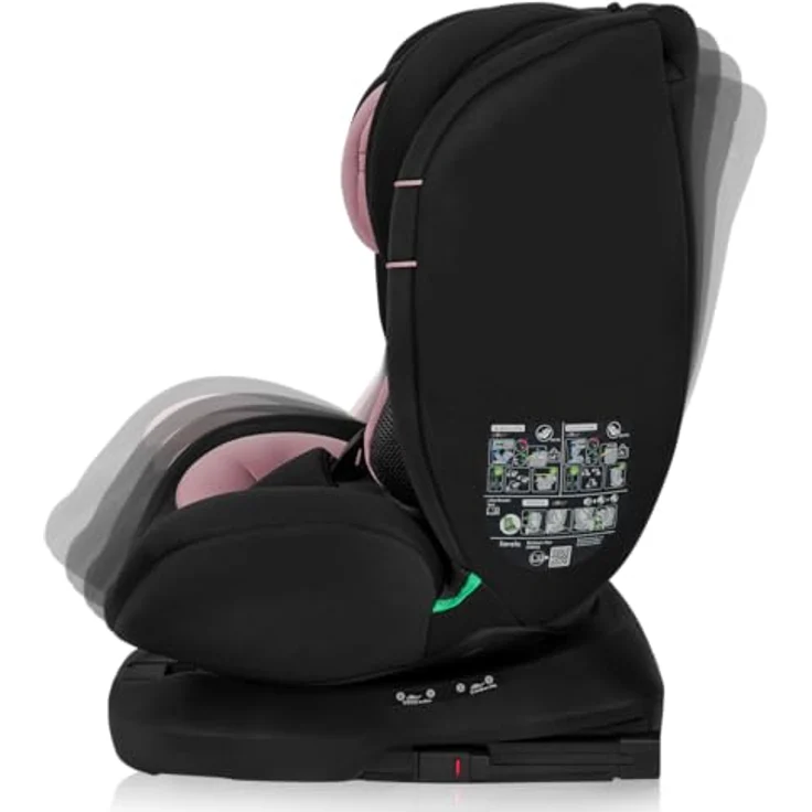 lionelo Autokindersitz BASTIAAN I-SIZE, i-Size / 0-36 kg / Isofix + Top Tether, ab Geburt bis 12 Jahre, schwarz – Bild 8