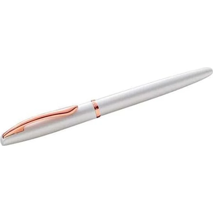 Pelikan Füllfederhalter Jazz Noble Elegance P36, Metallfüller in Perlmutt mit polierter Edelstahlfeder und Patronenfüllsystem – Bild 4