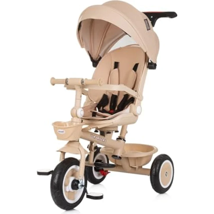 Chipolino Tricycle Marathon 2 in 1, Dreirad mit umkehrbarem Sitz, Höhenverstellbarem Schiebegriff, Gummirädern und Sonnendach – Bild 2