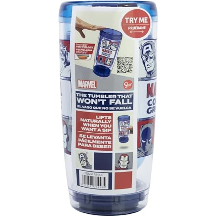 Stor Marvel Doppelwandiger Kunststoffbecher mit Kippschutz, 625 ml, BPA-frei, Offizielles Lizenzprodukt – Bild 2