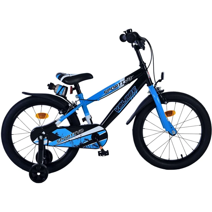 Volare Kinderfahrrad Rocky 18 Zoll für Jungen - Blau Schwarz, Handbremsen, kein Rücktritt, Stahlrahmen – Bild 1