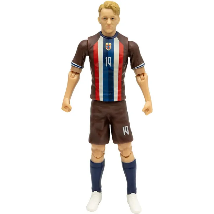 Banbotoys Manchester City Odegaard Actionfigur, 20 cm Sammelfigur im Trikot der norwegischen Nationalmannschaft, bewegliche Gelenke