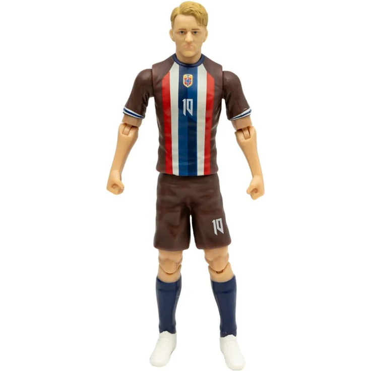 Banbotoys Manchester City Odegaard Actionfigur, 20 cm Sammelfigur im Trikot der norwegischen Nationalmannschaft, bewegliche Gelenke