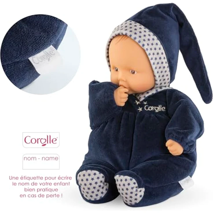 Corolle Babypuppe Babipouce Marine Rêves d'Étoiles, Kuschelpuppe 28cm mit Vanilleduft, blau, waschbar – Bild 3