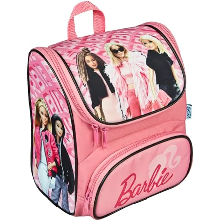 Scooli Vorschulranzen Cutie, Barbie im Design mit 6,5 l Volumen, gepolsterten Tragegurten und abnehmbarem Brustgurt – Bild 1