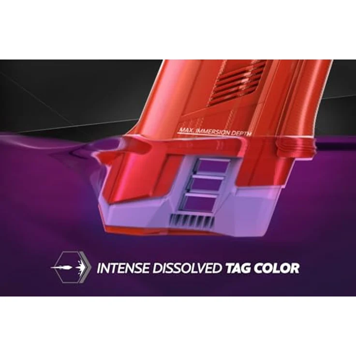 SPYRA SpyraColor Wasserfärbemittel, abwaschbare und rückstandsfreie Farbe für Wasserschlachten, intensive Auflösung, Blau und Rot (Lila) – Bild 4