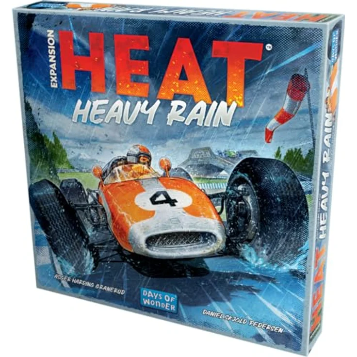 Asmodée HEAT - Heavy Rain Expansion (DOW9102), Brettspiel-Erweiterung für strategisches Rennspiel – Bild 3