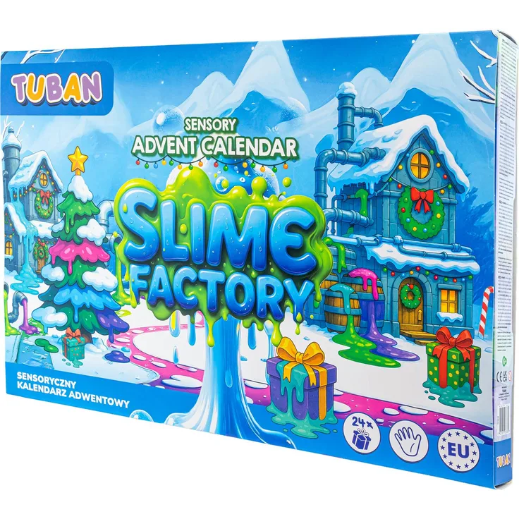 Tuban TU3838, Sinnlicher Adventskalender mit 24 kreativen Überraschungen für Kinder, inklusive Schleim und Modelliermasse