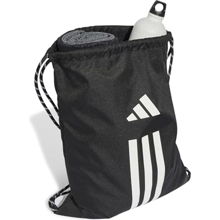 adidas Sportswear Sporttasche TR GYMSACK CBLACK/FTWWHT/SOLRED, mit praktischem Kordelzugverschluss und Reißverschlusstasche, aus recycelten Materialien hergestellt – Bild 6