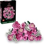 LEGO Botanicals Rosa Rosenstrauß 10374, Kunstblumen Modellbau Set mit 12 Rosen & 4 Zweigen Schleierkraut für kreative Deko im Zuhause oder Büro