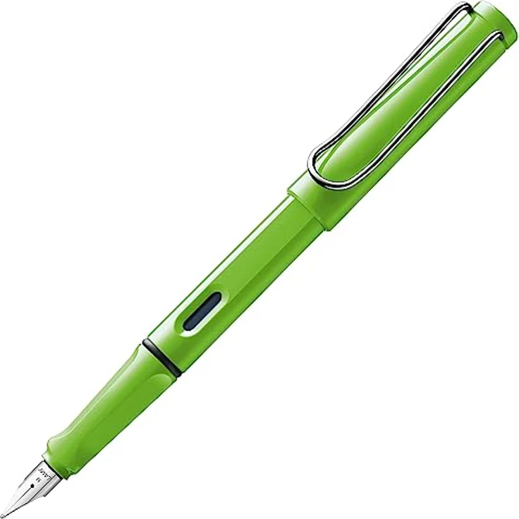 LAMY safari moderner Füllhalter 013 aus robustem Kunststoff in grün mit ergonomischem Griff und Stahlfeder Stichbreite M, inkl. Tintenpatrone LAMY T 10 blau – Bild 1