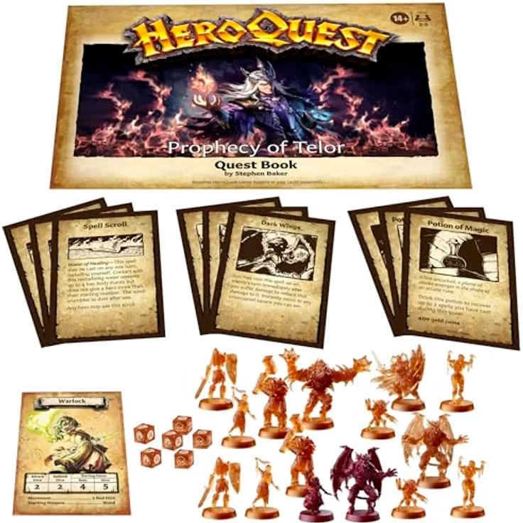 Hasbro HeroQuest Prophecy of Telor Quest Pack, Erweiterung für HeroQuest-Spielsystem, 13 Quests, 15 unbemalte Miniaturen, für 2-5 Spieler ab 14 Jahren – Bild 3