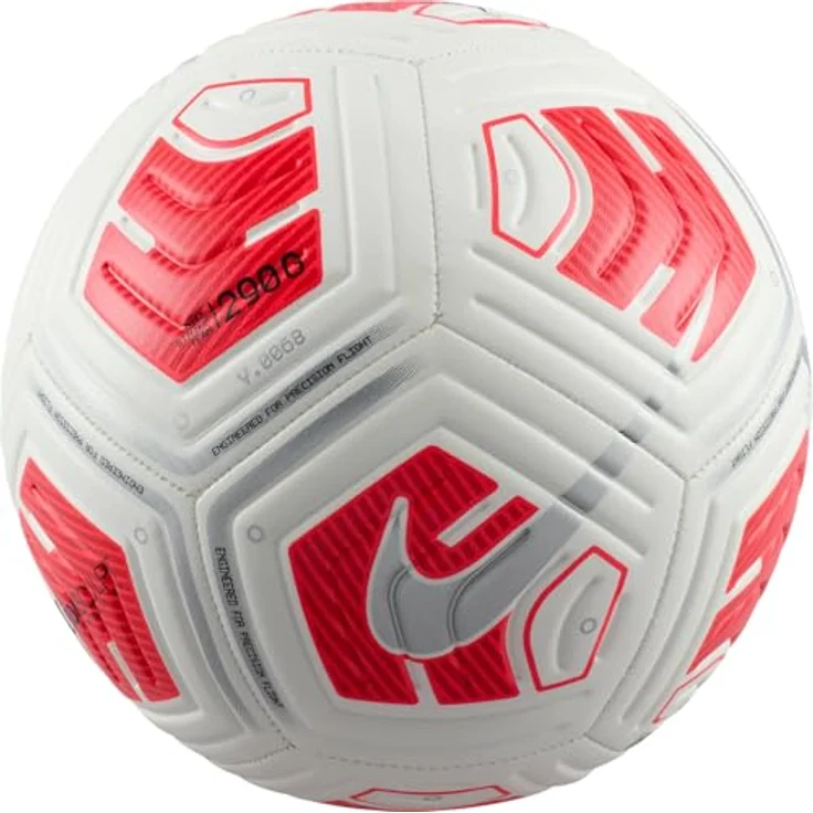 Nike Strk Team 290G - Fa24 Fußbälle, White/Bright Crimson/Silver, 5 - Bessere Sicht auf dem Spielfeld, Einsteigermodell – Bild 2