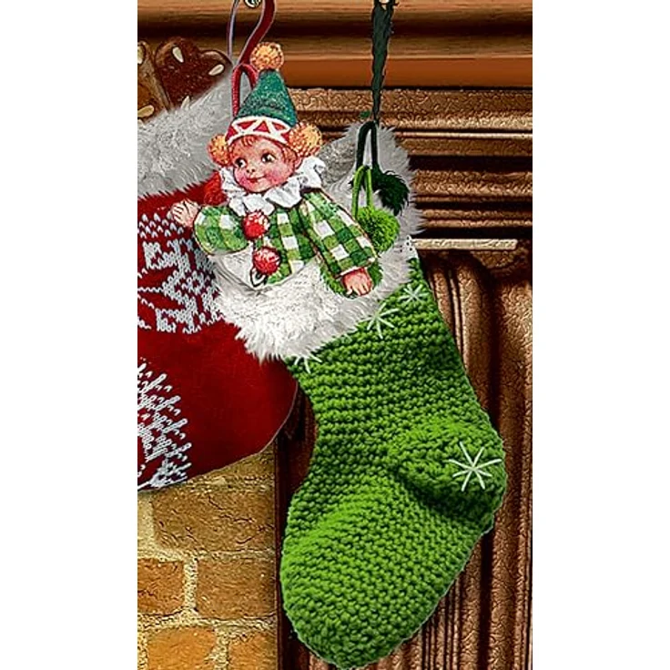 COPPENRATH DIE SPIEGELBURG Adventskalender Wandkalender mit nostalgischem Kamin-Motiv, Glitter und Schleifenband – Bild 4