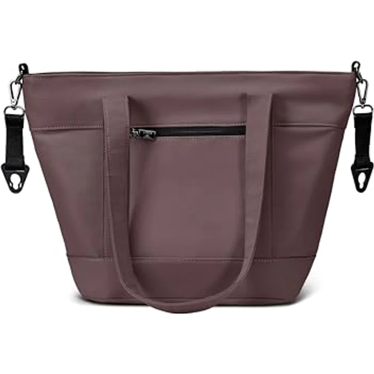 MOON Wickeltasche V-Shape tonka, 15 L Fassungsvermögen, inklusive Wickelunterlage und Flaschentasche, vegan Lederoptik – Bild 3