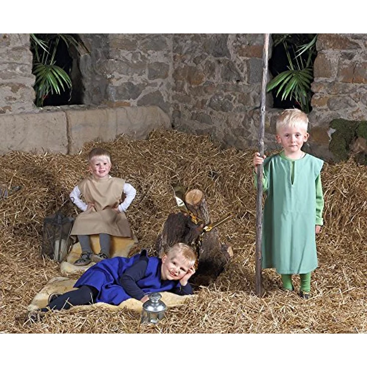 Betzold Hirten-Kostüm 3-tlg. für Kinder, Überziehkostüm für Krippenspiel und Rollenspiel, Universalgröße für 4-7 Jahre, waschbar bei 40 °C – Bild 4