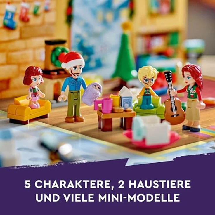 LEGO Friends Adventskalender 2024, vorweihnachtliches Kinderspielzeug mit 5 Charakteren und 3 Tieren, Lernspielzeug, Geschenkidee für Mädchen und Jungen ab 6 Jahren 42637 – Bild 3