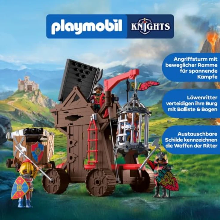 Playmobil Dragon Knight Attack Tower, Spielset mit rollendem ...