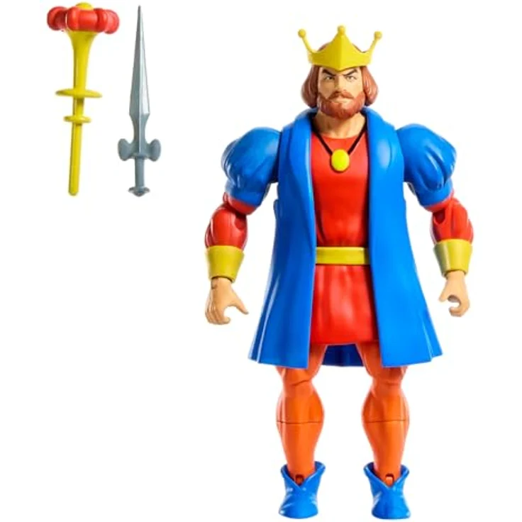 Masters of the Universe Origins König Randor Actionfigur, ca. 14 cm, detailreiches Design mit Streitkolben und Schwert, abnehmbarer Umhang, inklusive Mini-Comic, JKC44 – Bild 1