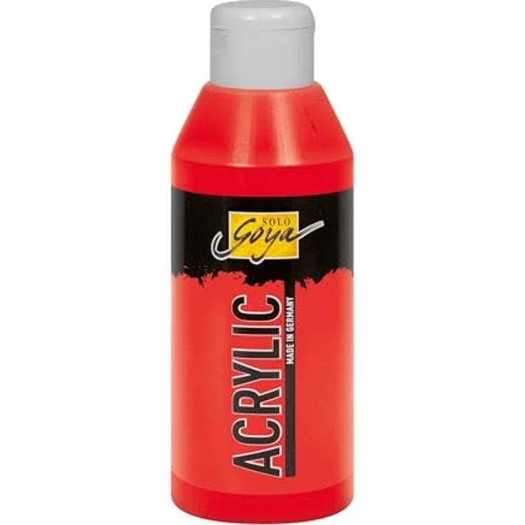 KREUL Solo Goya Acrylic Zinnoberrot, 250 ml, hochpigmentierte Acrylfarbe in Studienqualität, wasserbasiert, schnell matt trocknend, gut deckend, wasserfest – Bild 1