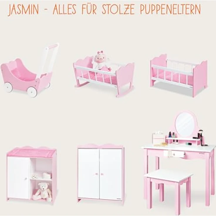 Puppenwagen 'Jasmin', komplett, 4-tlg. – Bild 6