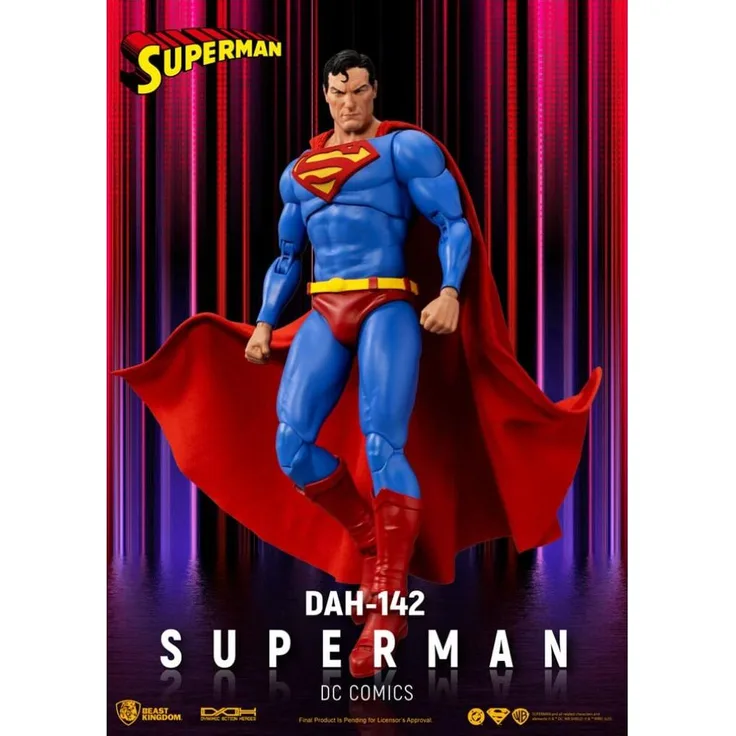 Beast Kingdom Toys DC Comics Actionfigur Superman, 20 cm mit Zubehör und Austauschteilen, bedruckte Box
