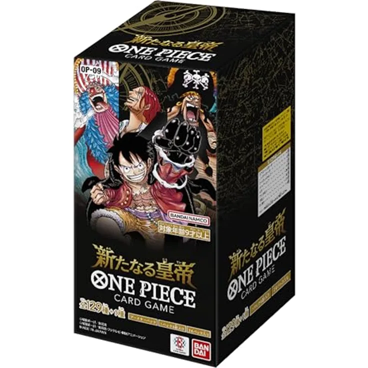 Bandai One Piece Four Emperors Booster Display OP09 - Japanisch, Sammelkarten mit 6 Trading Cards pro Packung