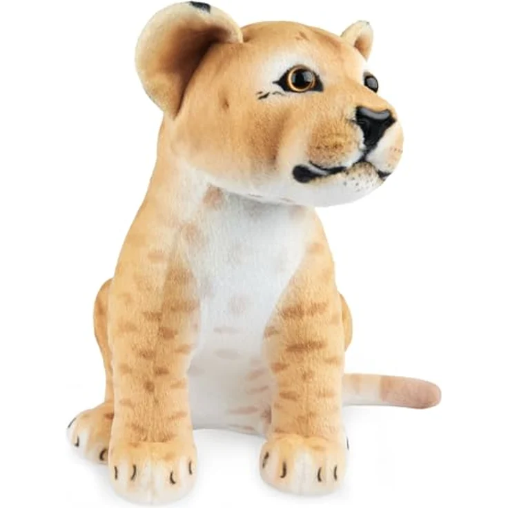 BRUBAKER Löwin Kuscheltier - 30 cm Stofftier Löwe - Baby Plüschtier Raubkatze Sitzend - Braun – Bild 5