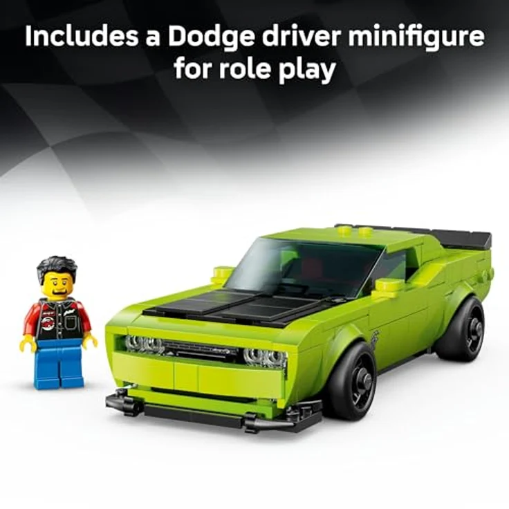 LEGO Speed Champions 77237, Dodge Challenger SRT Hellcat, 390-teiliges Modell für Kinder ab 9 Jahren, 17cm x 7cm x 4cm – Bild 8