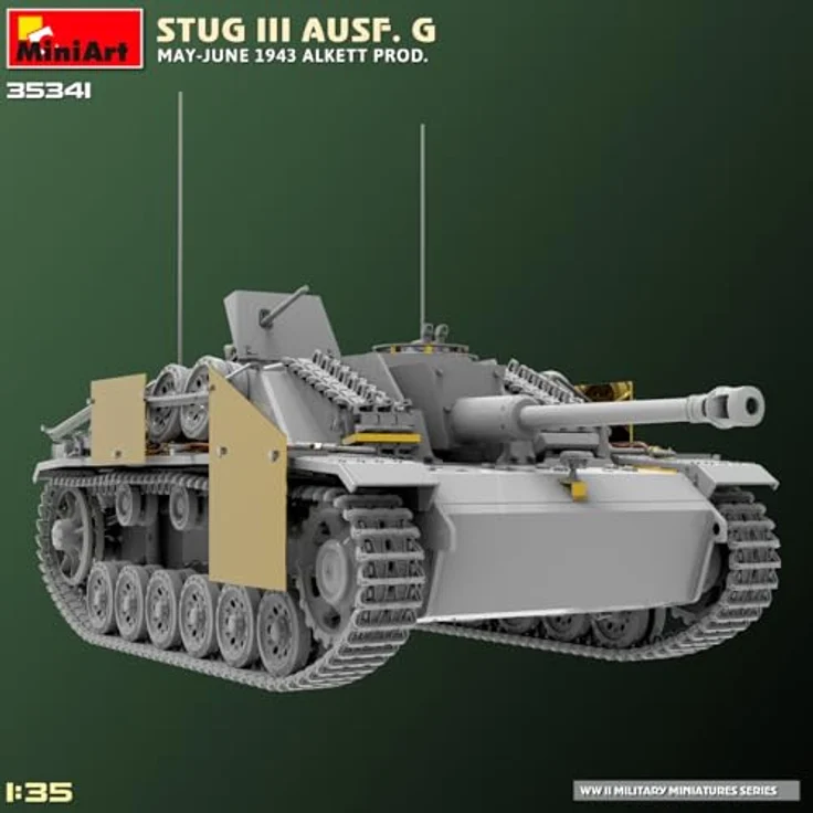 Other 1:35 StuG III Ausf. G Mai-Juni 1943 Alk, Modellfahrzeug mit beweglichen Luken und Photoätzteilen, 5 Varianten darstellbar – Bild 9