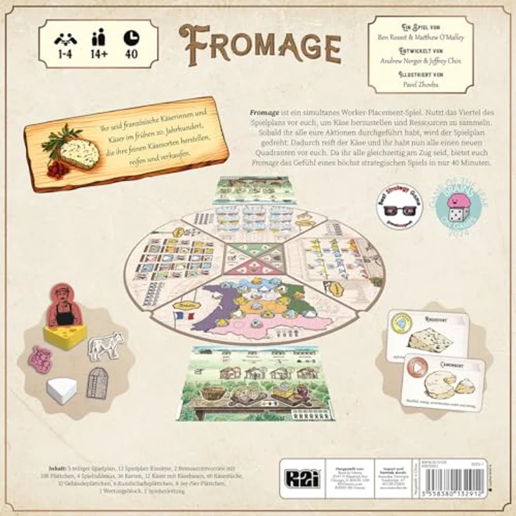 Road to Infamy Fromage, Kennerspiel und Strategiespiel für 1-4 Spieler, ab 14 Jahren, 40 Minuten Spielzeit, Deutsch – Bild 4