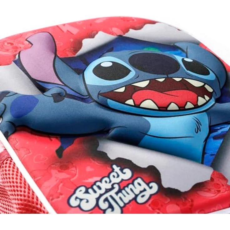 Disney Lilo und Stitch Thing-Kleiner 3D Rucksack, Rosa, 26 x 31 cm, Kapazität 8,5 L, Vorschulrucksack mit 3D-Frontrelief – Bild 4