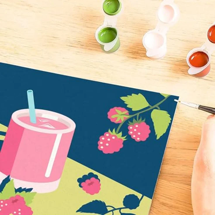 Ravensburger CreArt Malen nach Zahlen Mocktail Himbeere, für Erwachsene ab 12 Jahren, Made in Europe, mit fertig gemischten Acrylfarben – Bild 3