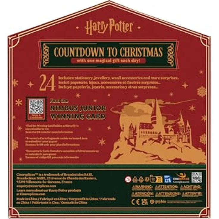Cinereplicas - Harry Potter Deluxe Adventskalender 2024 - Offizielle Lizenz, Hardcover-Box mit Hogwarts-Häuser-Cover und exklusiven Geschenken – Bild 3