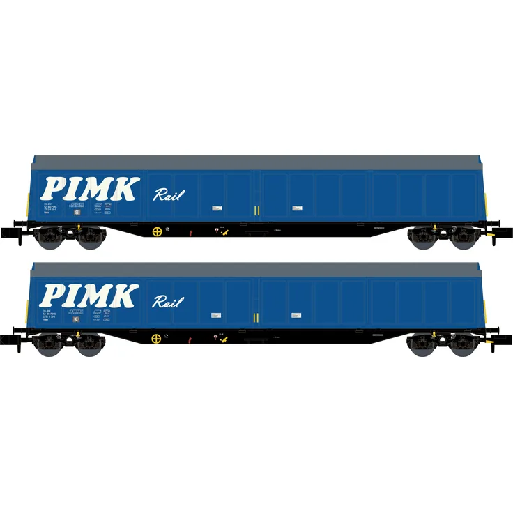Hobbytrain 2er Set Schiebewandwagen Habis Pimk Rail Ep.VI (Spur N)