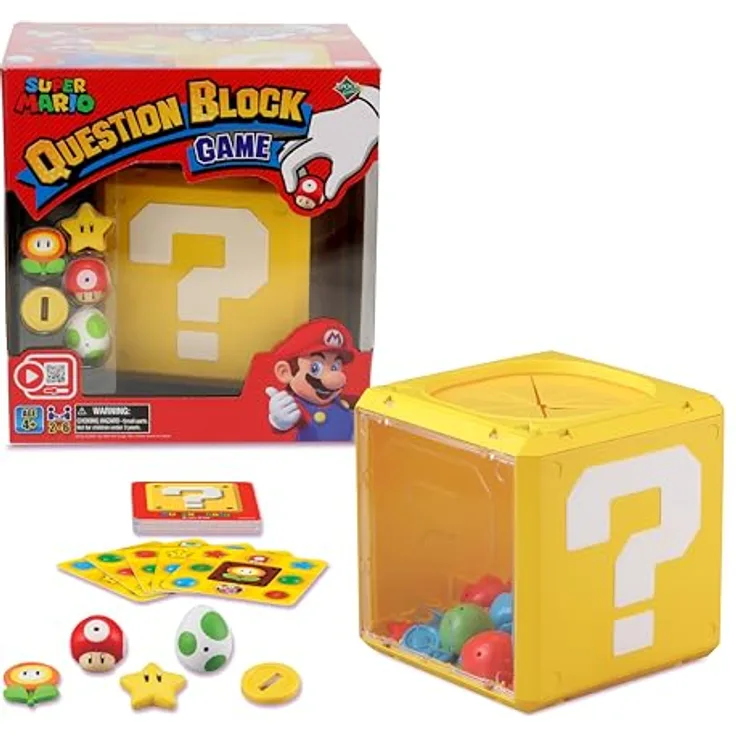 EPOCH Games 7556 Super Mario Question Block Game, Brettspiel für 2-6 Spieler, inkl. Quiz und BINGO, für Kinder ab 4 Jahren