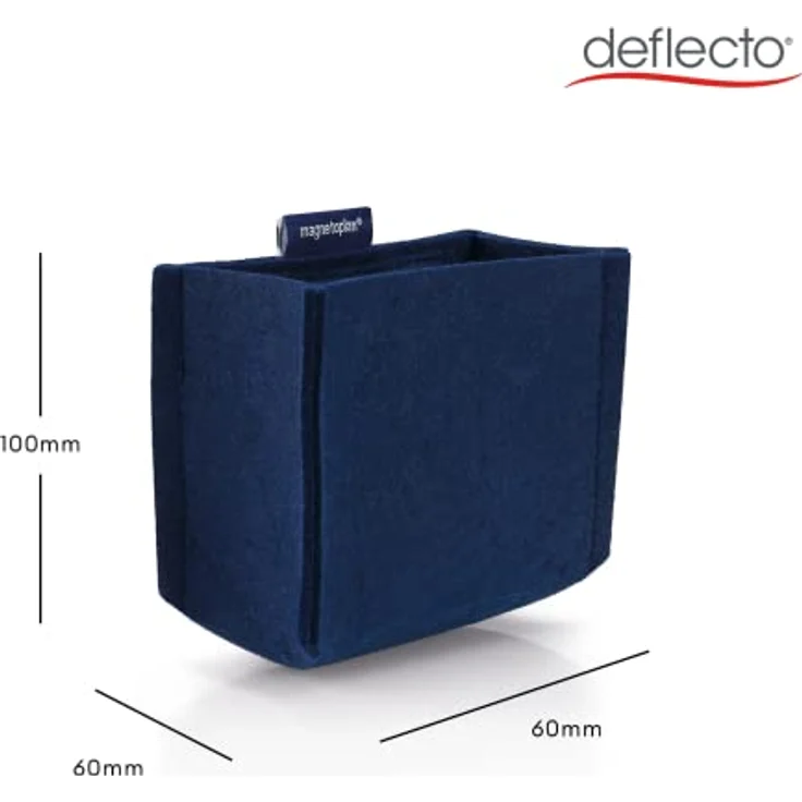 magnetoplan magnetoTray ecoAware Medium, magnetischer Stifteköcher aus Filz, 13 x 10 x 6 cm, blauer Stiftehalter aus recycelten PET-Flaschen – Bild 4