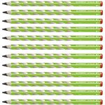 STABILO EASYgraph Ergonomischer Dreikant-Bleistift für Rechtshänder in grün - 12er Pack - Härtegrad HB