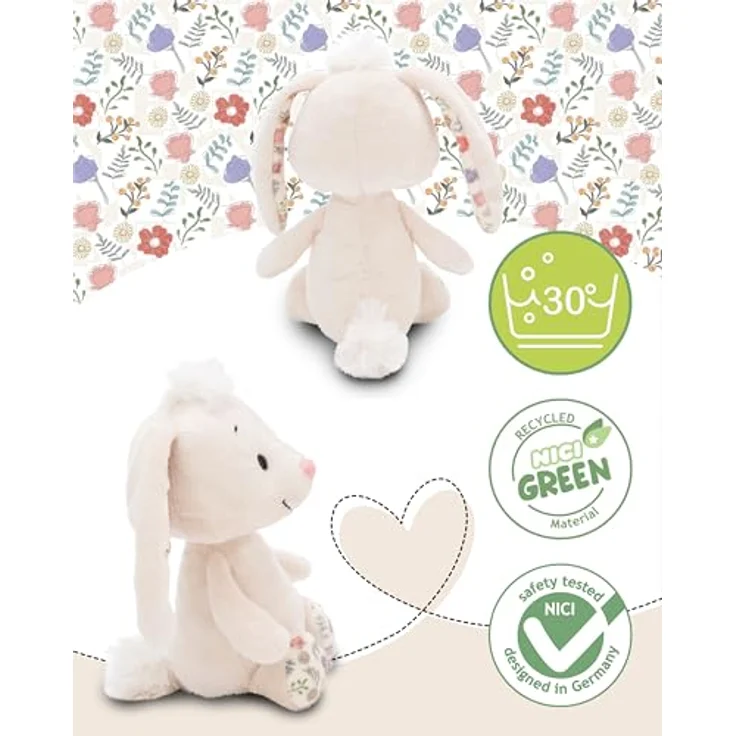 NICI Kuscheltier Hase Creme 20cm - Weiches Plüschtier mit recyceltem Material, ideal zum Schenken - 61458 – Bild 3
